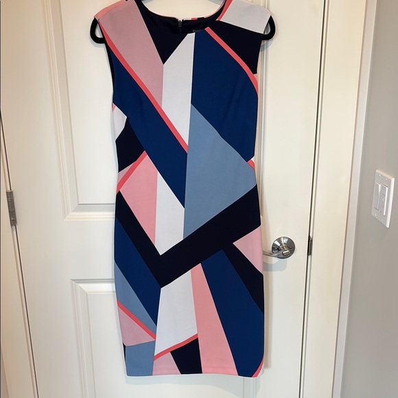 Geometric Patterned Sleeveless Dress - Picture 1 of 3